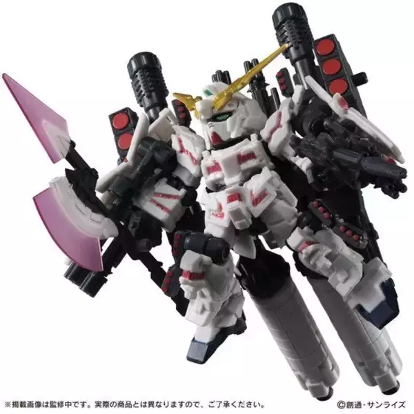 「「ガンダムUC」フルアーマー・ユニコーンが赤いサイコフレームでミニフィギュア化！ 装備も充実」の画像