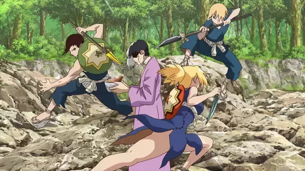 「「Dr．STONE」千空たちの前に怪しい男・あさぎりゲンが現れる… 第9話先行カット」の画像