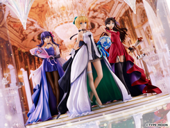 「Fate/stay night」セイバー、遠坂凛、間桐桜が気品溢れるドレス姿でフィギュア化　