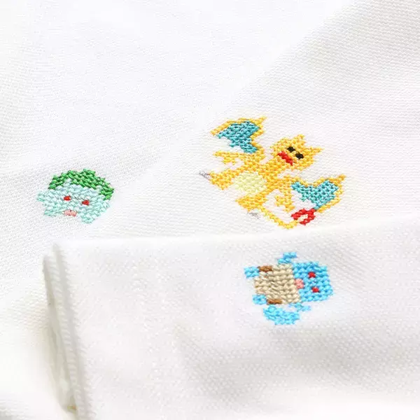 「ポケモンシャツから夏に嬉しいポロシャツ登場！ カントー地方151種の刺繍から選べる」の画像