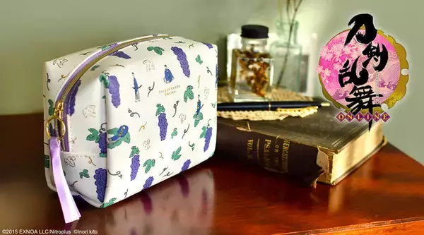 「刀剣乱舞」とフルーツをモチーフにした鬼頭祈コラボのポーチがリニューアルして登場！