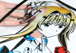 「SAO アリシゼーション WoU」アリスの浴衣姿のカラー切り絵が登場！林檎飴を片手に夏祭りをイメージ♪