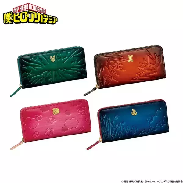 「「ヒロアカ」緑谷、爆豪、麗日、轟をイメージしたグラフィカルな革財布が登場！」の画像
