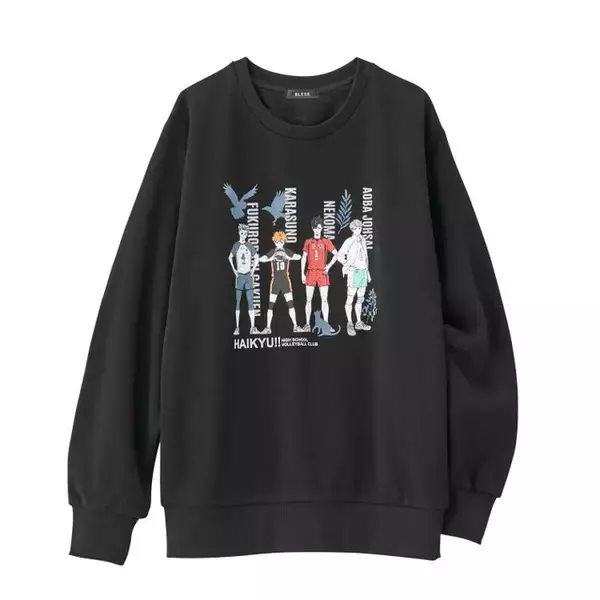 「「ハイキュー!!×GeeRA」コラボスウェットが登場！ 集合柄、烏野高校、音駒高校の全3種」の画像