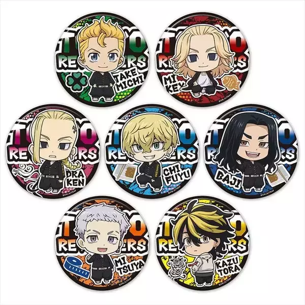 「「東京リベンジャーズ」マイキーら東京卍會のメンバーをデザイン！ 缶バッチとプリズムビジュアル発売」の画像
