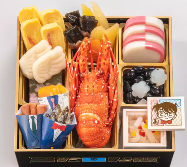 完売必至！「名探偵コナン」27年版おせち予約開始☆千速の翼が練切に♪ 黒ずくめの組織“黒豆”も！