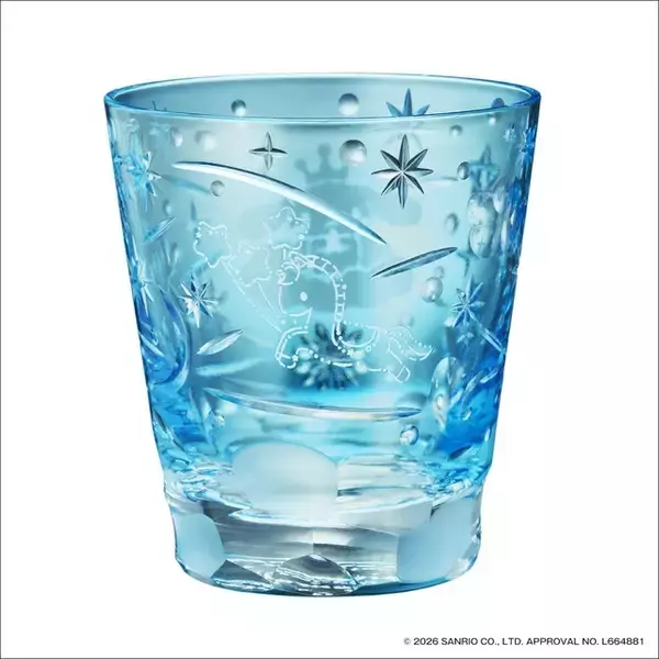 「キラキラ光るシナモンが眩しい…！「サンリオ」シナモロールがデザインされた限定500個の江戸切子グラス登場」の画像