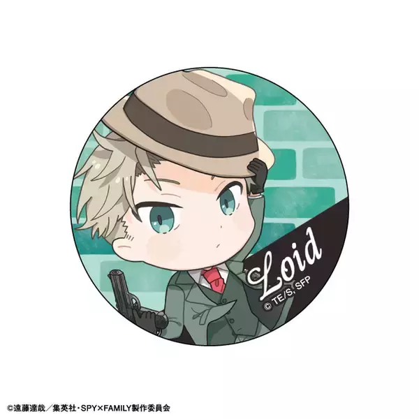 「「SPY×FAMILY」ロイド、ヨル、アーニャが“おっこち”イラストに♪ 缶バッジがBOXで登場」の画像