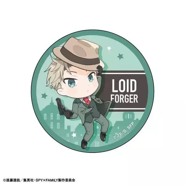 「「SPY×FAMILY」ロイド、ヨル、アーニャが“おっこち”イラストに♪ 缶バッジがBOXで登場」の画像