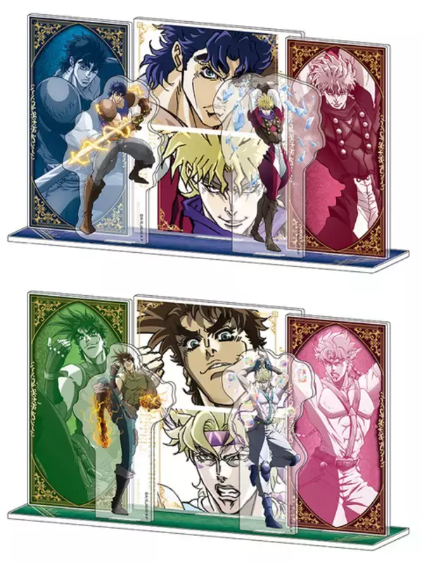 「「ジョジョ」ふるえるぞハート！ジョナサンとディオ、ジョセフとシーザーが新グッズにッ!!! Tシャツ、オーロラアクスタなど」の画像