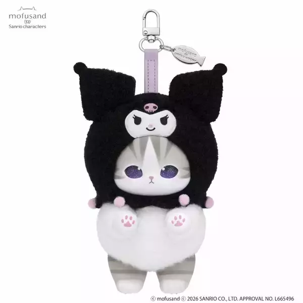 「にゃんて可愛さ…！「mofusand」のにゃんこたちが“サンリオ”キャラの着ぐるみ姿に♪ 全6種のアクセぬい登場」の画像