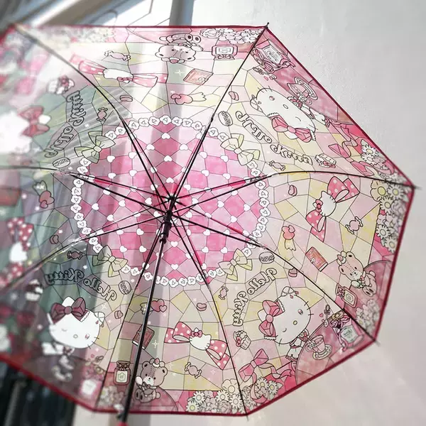 「【待望の再入荷】「サンリオ」シナモロールのステンドグラス傘♪ きらめく幻想的なデザインが美しすぎる～」の画像