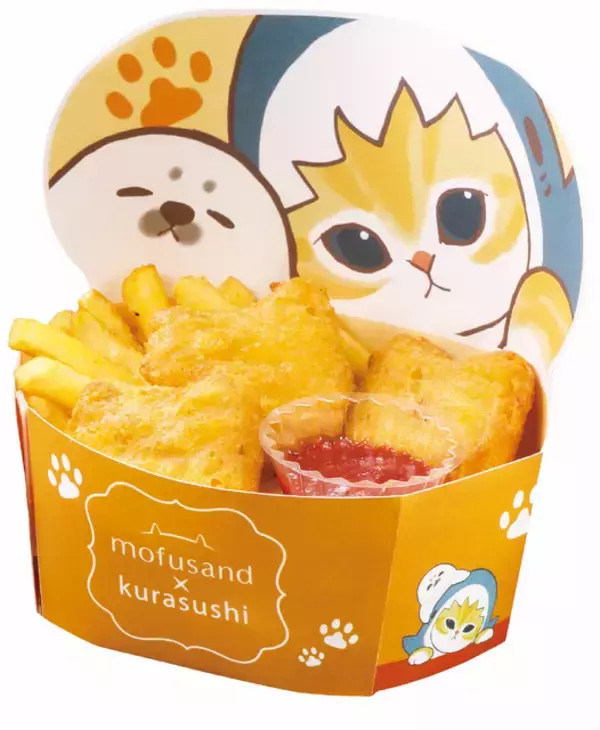 「「mofusand」にゃんこが巻き寿司に！？可愛すぎるにゃんこグッズにメロメロ…♪初のくら寿司コラボ決定！」の画像