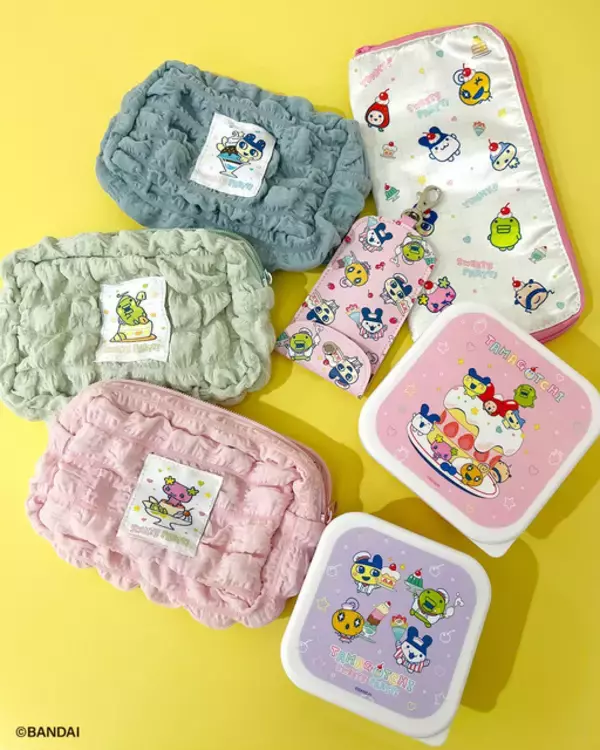 「まめっちたちとスイーツパーティー♪ 「たまごっち」×サンキューマート！パステルカラーにスイーツモチーフを取り入れたアイテムがラインナップ」の画像