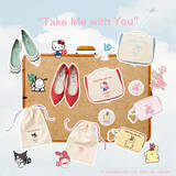 「「サンリオ」キティ、クロミ、ポムポムと旅行へ♪ 驚愕の軽量感のフラットシューズやトラベルアイテム登場！「LE TALON」コラボ」の画像1