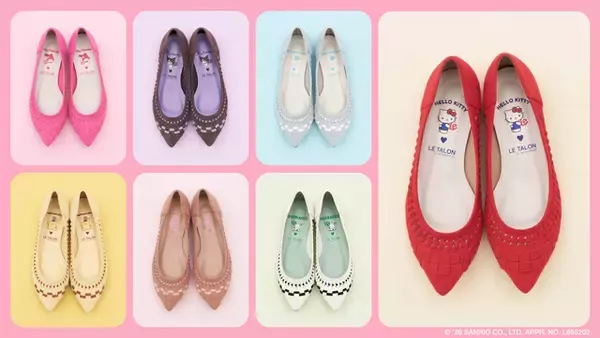 「「サンリオ」キティ、クロミ、ポムポムと旅行へ♪ 驚愕の軽量感のフラットシューズやトラベルアイテム登場！「LE TALON」コラボ」の画像