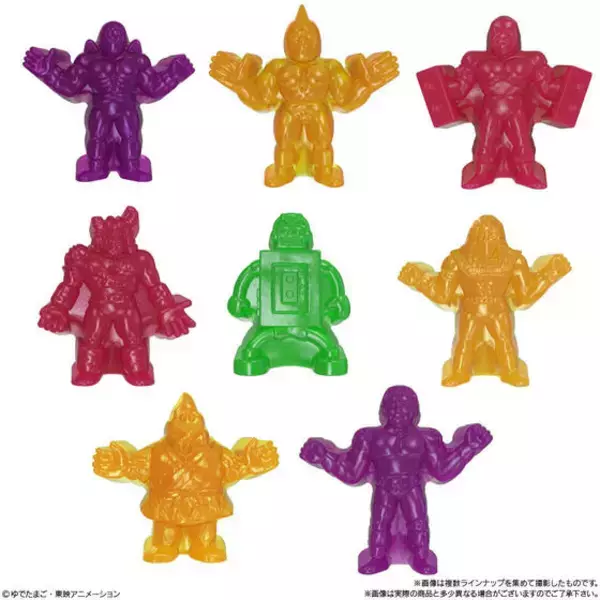 「「キン肉マン」“キンケシ”なのに食べられる!?　社会（リング）で戦う超人（サラリーマン）たちへ贈るキンケシ型グミ登場」の画像