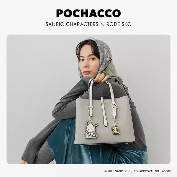 「「サンリオ」キティ、ポチャッコたちを大人かわいく持とう♪ 日常使いにも◎“チャーム付ミドルバッグ”登場」の画像