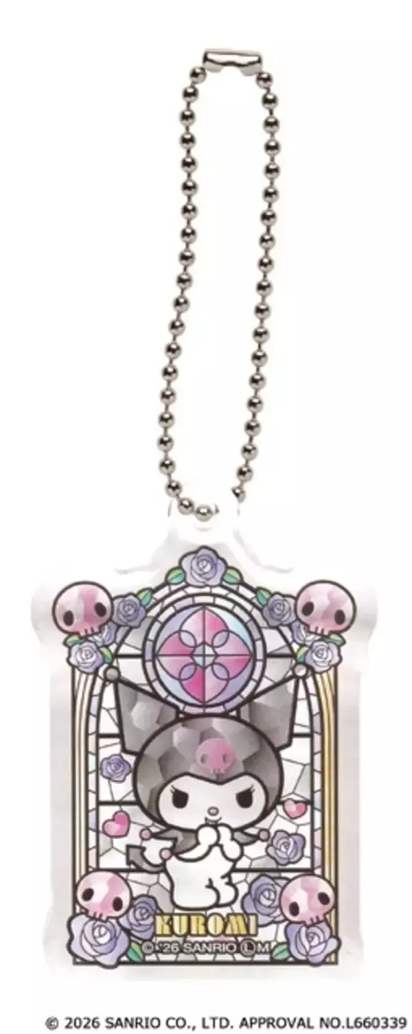 「ハローキティ、マイメロ、ポチャッコたちが“ステンドグラス風”アクリルキーチェーンに♪全国のカプセルトイコーナーに登場」の画像