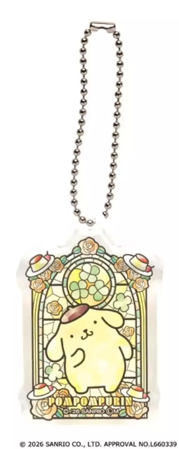 「ハローキティ、マイメロ、ポチャッコたちが“ステンドグラス風”アクリルキーチェーンに♪全国のカプセルトイコーナーに登場」の画像
