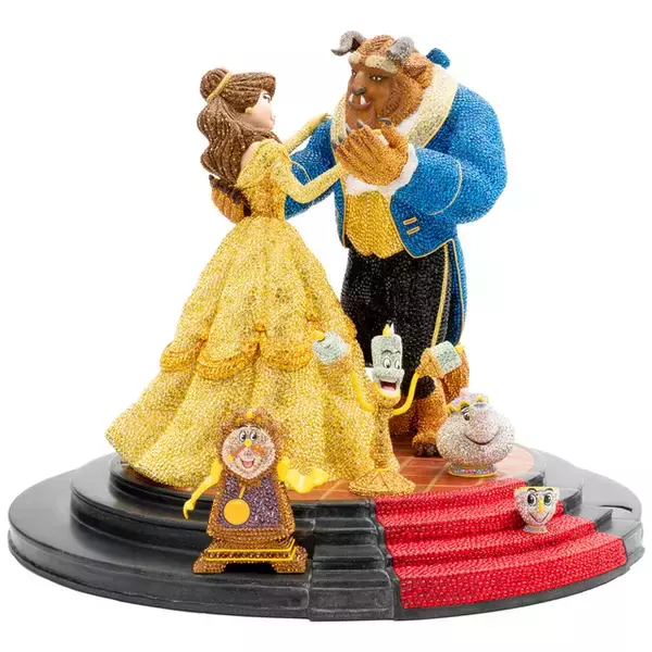 「400万円超えの輝き…！「美女と野獣」×スワロフスキーから新作オブジェ登場！初ダンスシーンや魔法のバラも」の画像