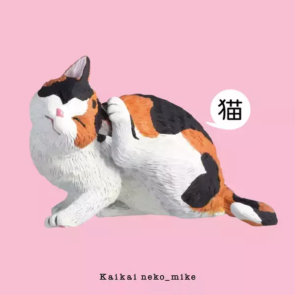 「猫の日は猫三昧♪ サバトラや三毛猫、カイカイしてる姿が癒やし～♪ カプセルトイが新登場」の画像