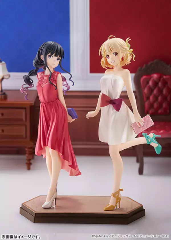 「リコリコ」千束＆たきな、いつもと一味違う“ドレスアップコーデ”がキュート♪ フィギュアが登場