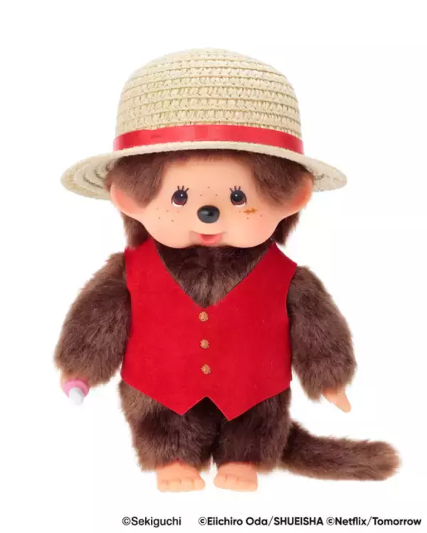 「「ワンピース」ルフィに、モンチッチがなりきり♪ Netflix実写「ONE PIECE」とのコラボアイテム登場！ “モンチッチ王に、おれはなるっ!!!”」の画像