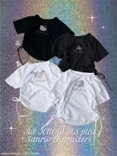 日焼けしたハローキティが夏らしさを演出！ウサハナ、クロミもキラキラにデザインされたアクリルキーホルダー付きTシャツが発売