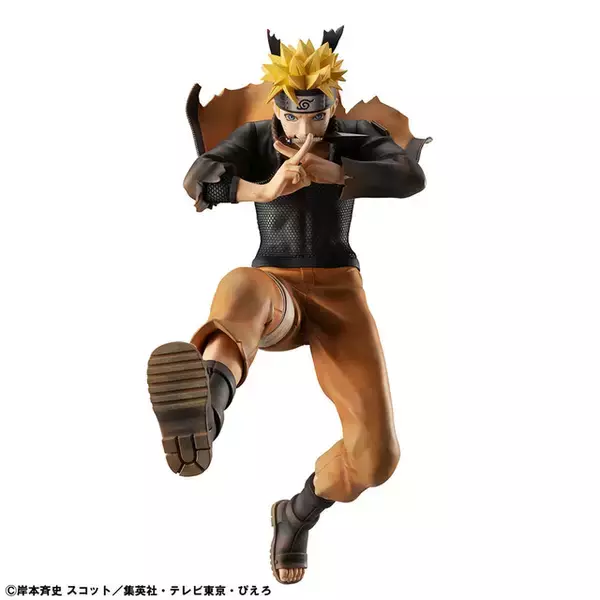 「“まっすぐ自分の言葉は曲げねぇ。それが俺の忍道だ。”「NARUTO -ナルト-」忍界大戦編のナルトが再び登場！ 印を結びながら落下するイメージで風を感じられるポージング」の画像