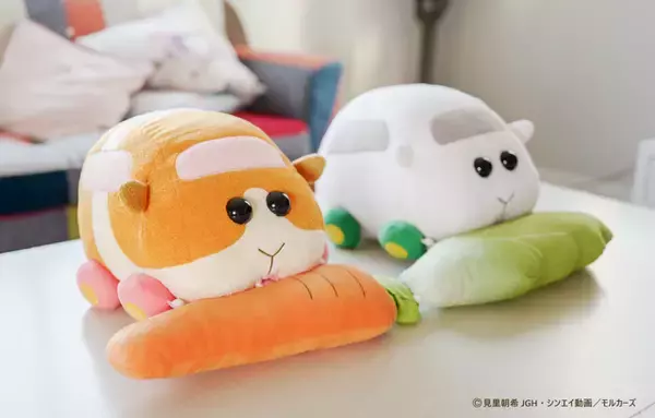 「PUI PUI モルカー」ポテト＆シロモのPCクッション登場！ デスクワーク中もモルカーたちに癒されよう♪