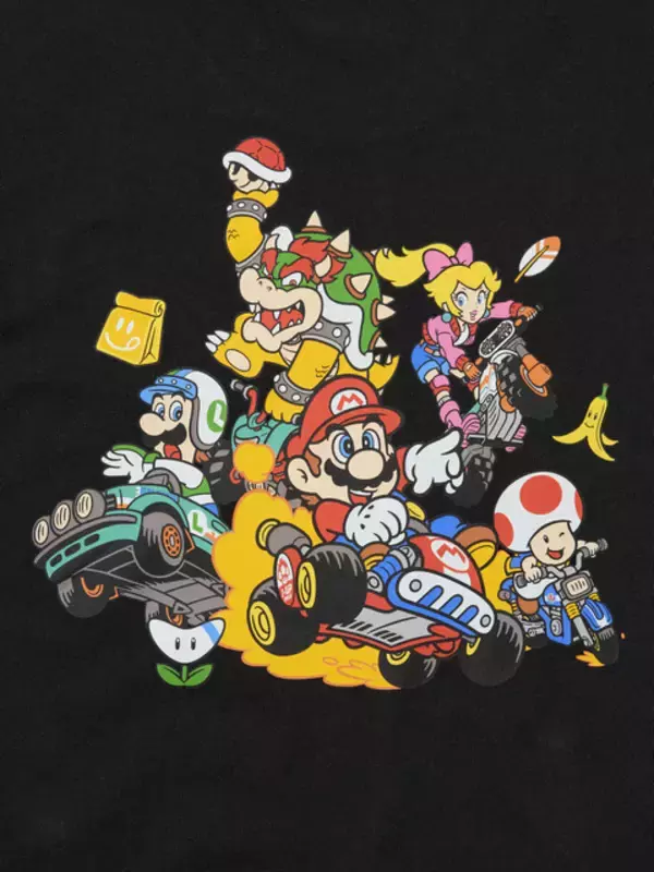 「「マリオカート」×ユニクロ「UT」初コレクションが登場☆ マリオ、ルイージ、クッパたちが鮮やかにレースするデザインに注目」の画像