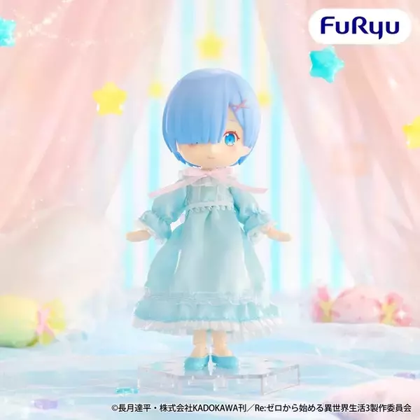 「「リゼロ」レムと＆ラムのナイトドレス姿にキュン♪ デフォルメデザインのドールフィギュアが登場」の画像