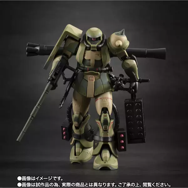 「「ガンダム」陸戦型ザク迷彩仕様の湿地帯戦用ザクがROBOT魂より立体化！ 連邦軍本部ジャブローを攻略すべく、ジャングルや沼地に対応させたミリタリー感あふれるザク」の画像
