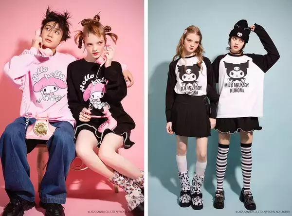 「サンリオ」マイメロ＆クロミの、ガーリーワンピやユニセックスシャツ、お顔バッグも！豊富な全30型で「MILK」コラボ