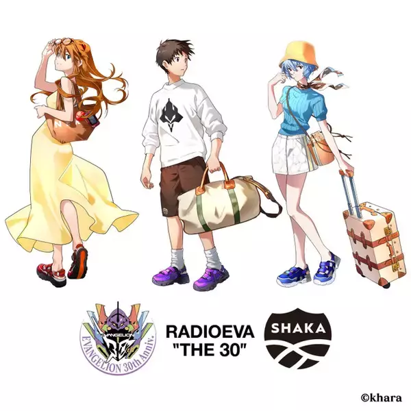 「「エヴァ」零号機、初号機、弐号機をイメージ！スニーカーの安定感&サンダルのフラットさが融合した2WAY仕様コラボシューズ登場」の画像