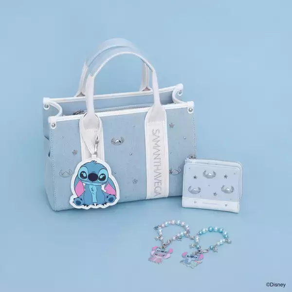「ディズニー」スティッチ型のスタッズやチャームがかわいい♪ サマンサベガとのコラボアイテムが登場