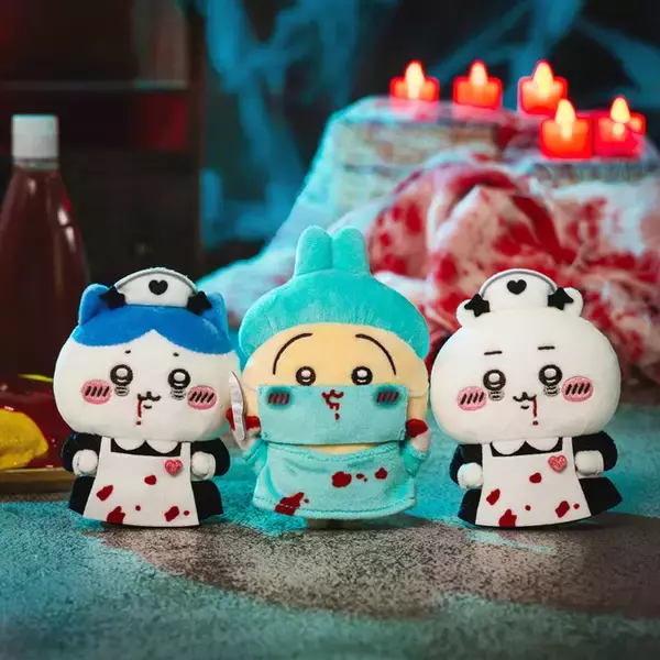 ちいかわ＆ハチワレが血みどろナースに!?「ちいかわ」ハロウィン仮装マスコット登場【受注予約受付中】