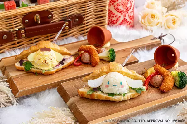 「可愛すぎて食べられない…「サンリオキャラクターズ ガーデンカフェ」選べるアフタヌーンティーや韓国風ワッフルなどの冬季限定メニューが登場」の画像