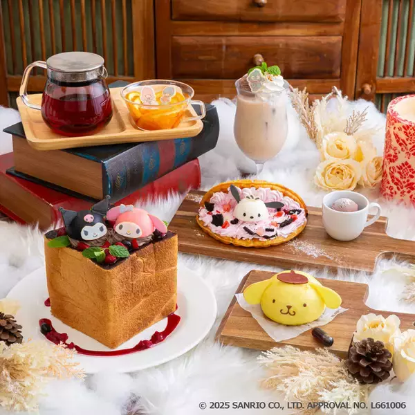 「可愛すぎて食べられない…「サンリオキャラクターズ ガーデンカフェ」選べるアフタヌーンティーや韓国風ワッフルなどの冬季限定メニューが登場」の画像