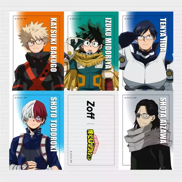 「ヒロアカ」デク、爆豪勝己、相澤消太らが眼鏡に！ Zoffコラボアイテムが登場