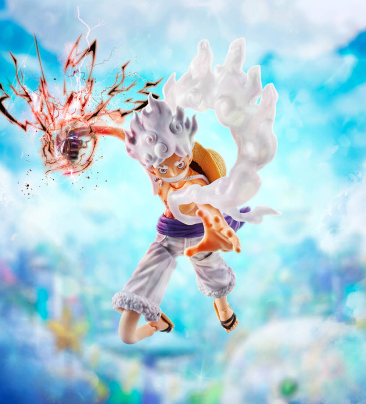 ワンピース」“ギア5”ルフィ!! 最高地点が可動フィギュア化♪ 両腕 