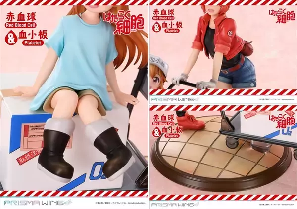 「ほっぺ“プニプニ”したくなる可愛さ♪「はたらく細胞」赤血球と血小板がフィギュアに「赤血球のおねえちゃん！」「血小板ちゃん！」」の画像