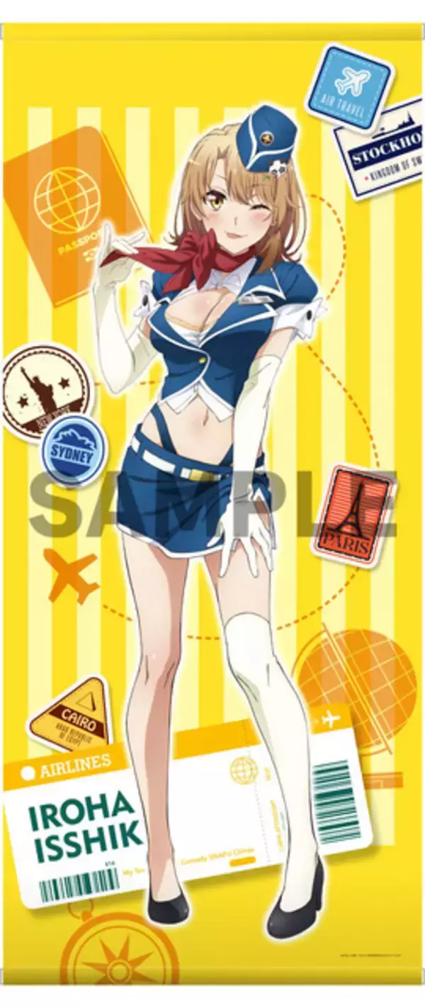 「ヘソ出しルックにドキドキ☆「俺ガイル」雪乃、結衣、いろは、小町がCA風コス衣装で登場♪」の画像