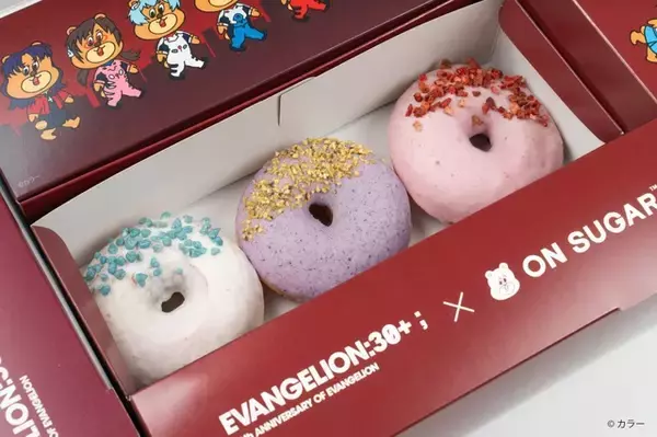 「「エヴァ」30周年フェスに福岡発の人気ドーナツ店が出店！シンジやアスカに扮したサトーくんステッカーも」の画像