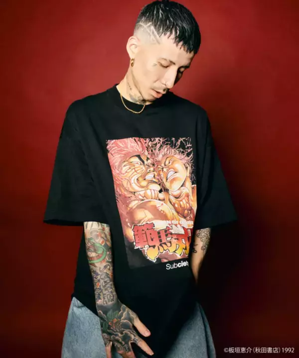 「刃牙」と「Subciety」のコラボアパレルアイテムが登場！ 花山薫の“侠客立ち”やコミックス37巻の躍動感あるイラストが◎