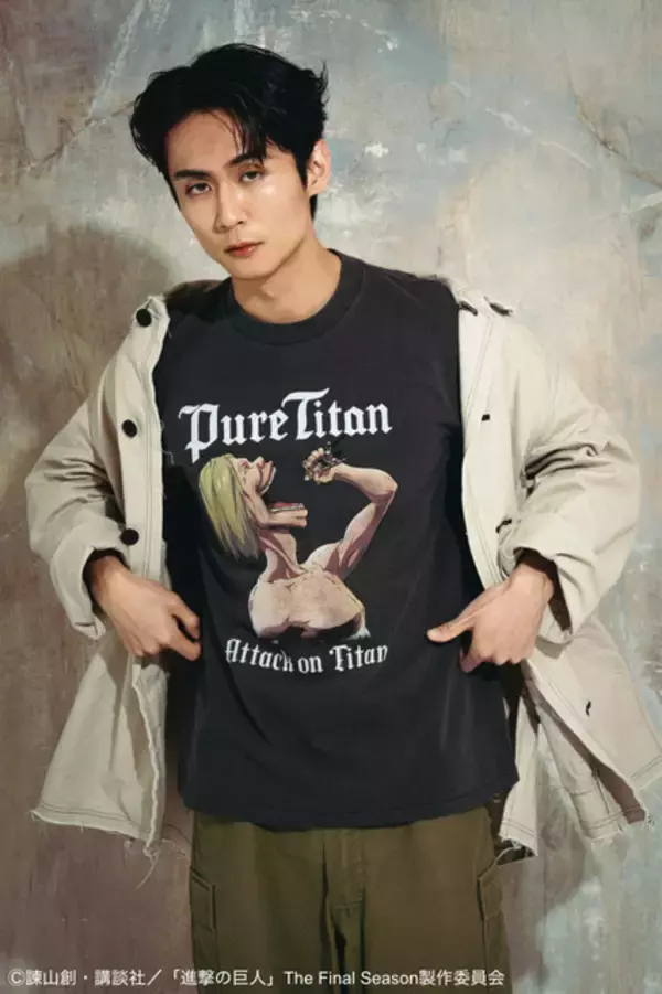 「進撃の巨人」無垢の巨人の捕食シーンがTシャツに…!? エレンやリヴァイのかっこいいTシャツ、ド迫力の巨人が描かれたTシャツ（全6種）登場