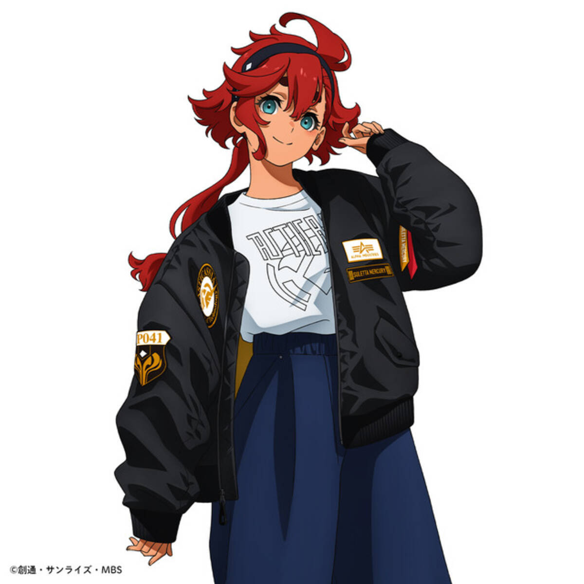 ガンダム 水星の魔女」スレッタ＆ミオリネのMA-1が登場！ エンブレムや 