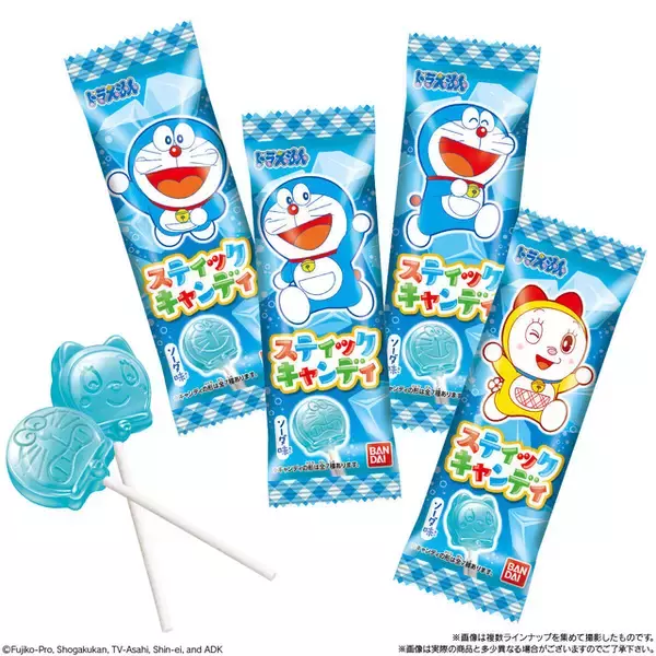 「ドラえもんの顔が可愛い♪スティックキャンディーが3つの味で登場！」の画像