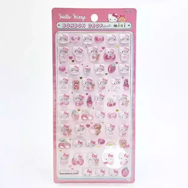 「「サンリオ」キティやマイメロの“ボンボンドロップシール”もカワイイ♪「はぴだんぶい」キャラも指先サイズに☆」の画像